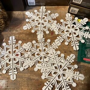 Elegant White Snowflake Ornaments